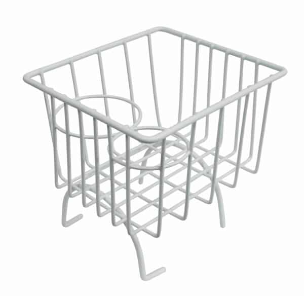 Wire Basket Center Console, Ivory