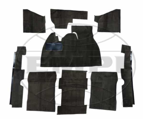 Carpet Kit, Super Beetle 73/77 Black 9 Piece