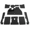 Carpet Kit, Deluxe 9pc. Front w/ Footrest & Grommets Salt & Pepper Loop, Beetle Sedan 1973-1978