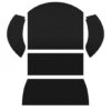 Carpet Kit, Rear Well, 4pc. Black Loop, Super Beetle Convertible 1973-1979