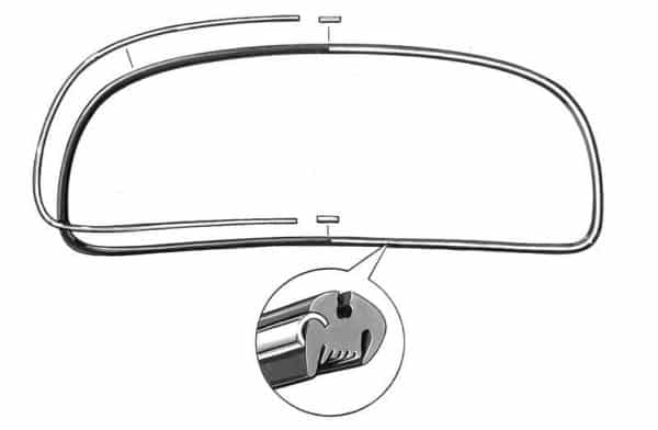 Molding, Rear Bug Sedan 53-57