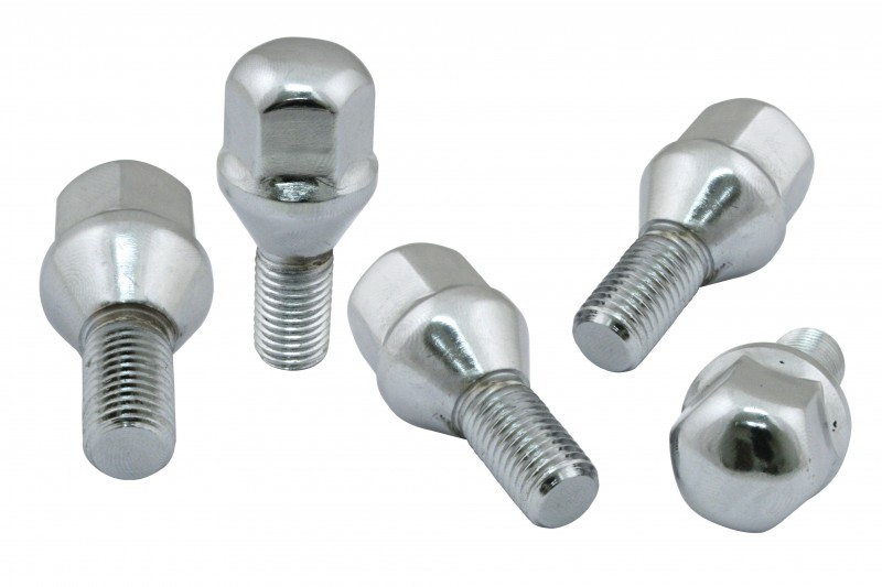 Chrome Lug Bolts, 12Mm, 5Pcs