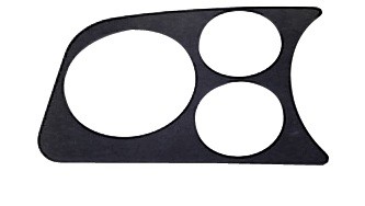 2 Gauge/1 Tach Hole Panel, Black