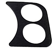 2 Gauge Hole Panel, Black